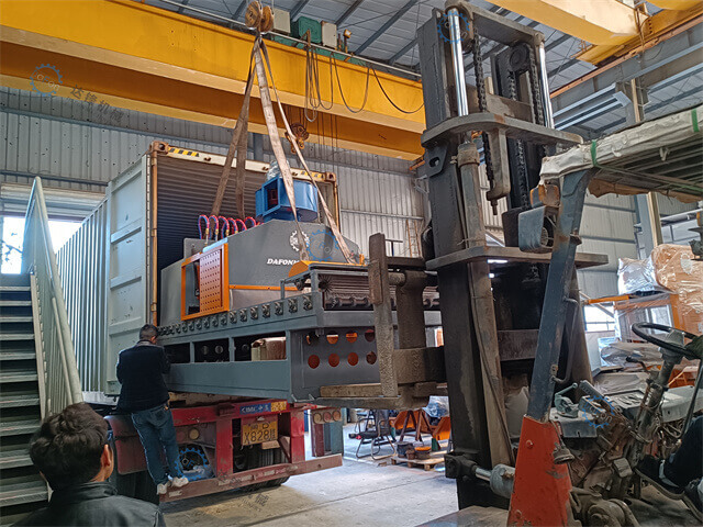 Our stone flaming machine is loading and shipping to India
